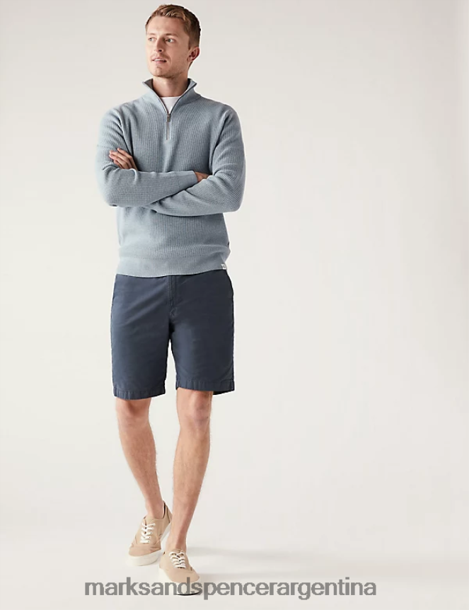 Marks & Spencer hombres shorts de puro algodón con cintura semielástica ropa Armada 46VL6802