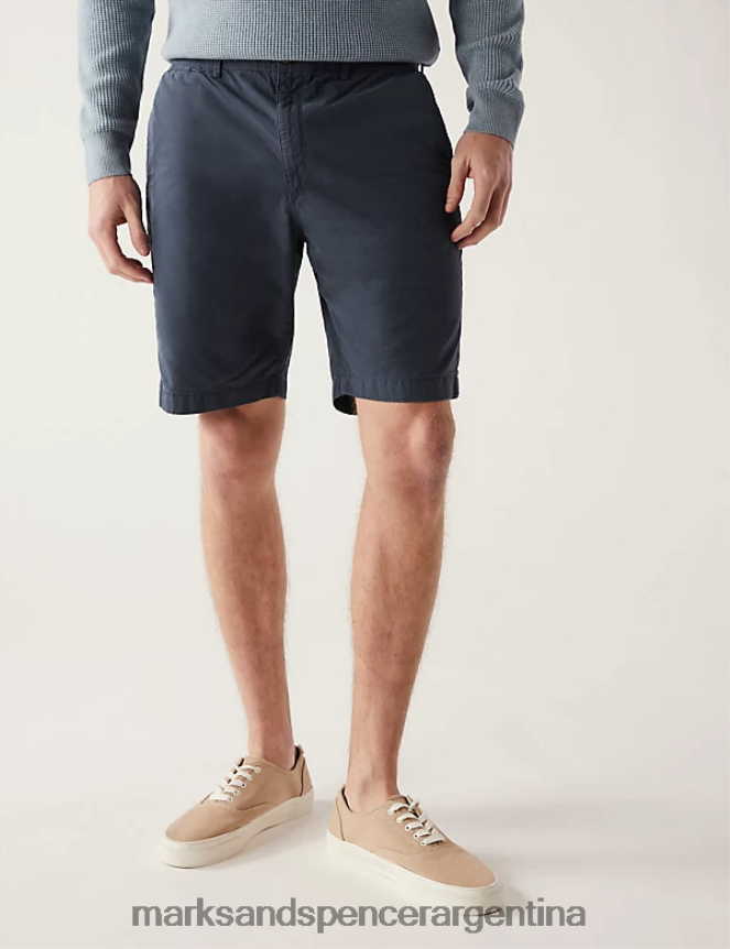 Marks & Spencer hombres shorts de puro algodón con cintura semielástica ropa Armada 46VL6802