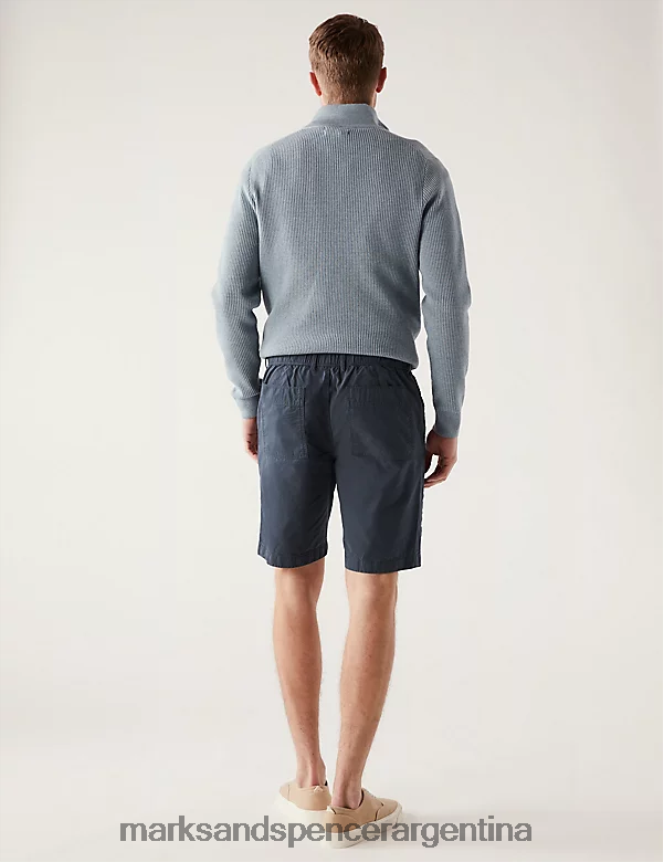 Marks & Spencer hombres shorts de puro algodón con cintura semielástica ropa Armada 46VL6802