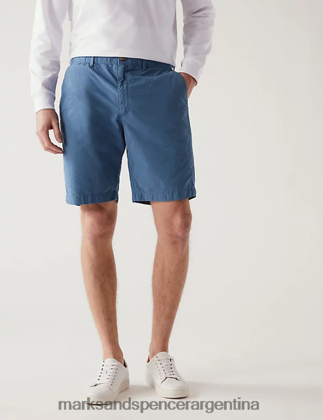 Marks & Spencer hombres shorts de puro algodón con cintura semielástica ropa florecimiento de maíz 46VL6456