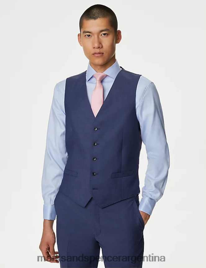 Marks & Spencer hombres chaleco de pura lana ropa cambray 46VL6028