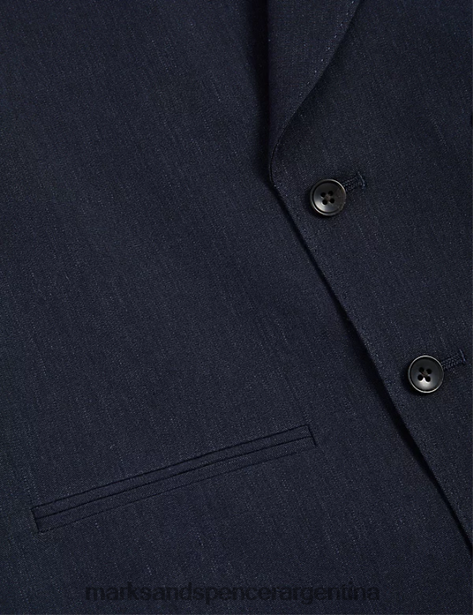 Marks & Spencer hombres chaleco milagroso de lino italiano ropa Armada 46VL5930