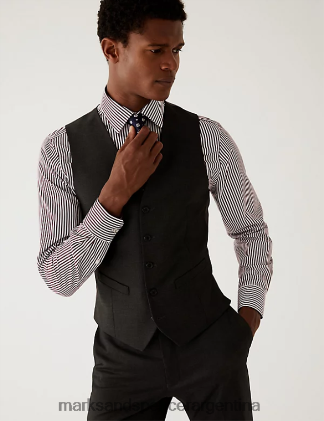 Marks & Spencer hombres chaleco ropa carbón 46VL6540