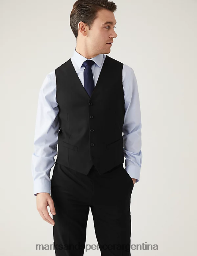 Marks & Spencer hombres chaleco ropa negro 46VL6178