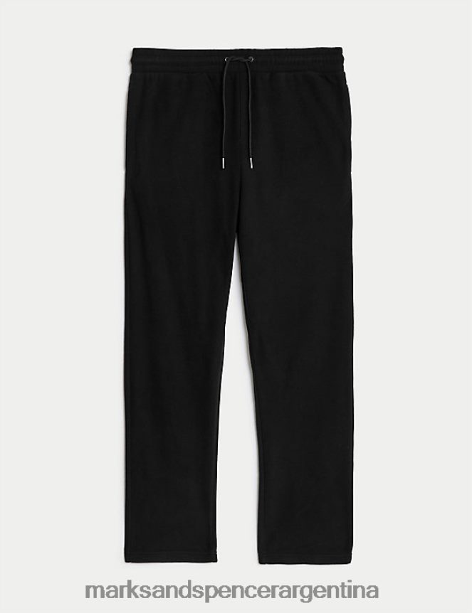 Marks & Spencer hombres joggers de lana con pernera recta ropa negro 46VL5556