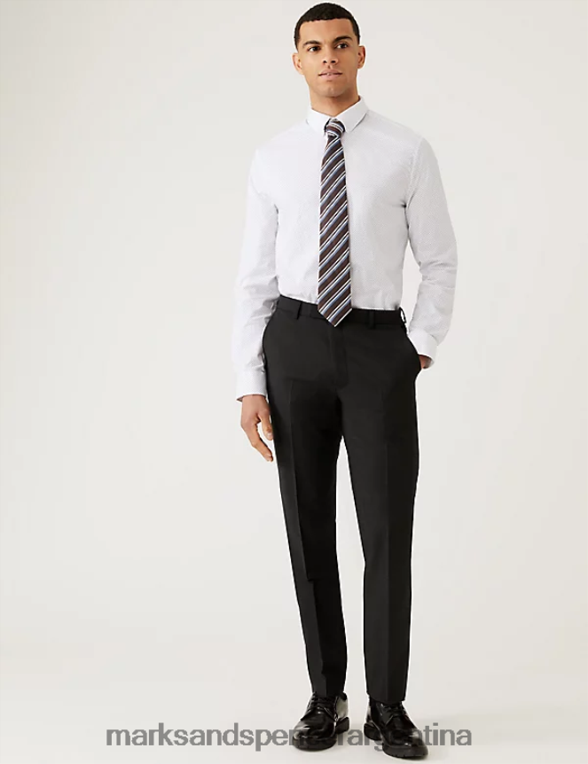 Marks & Spencer hombres lo último en pantalones de traje a medida ropa carbón 46VL5366