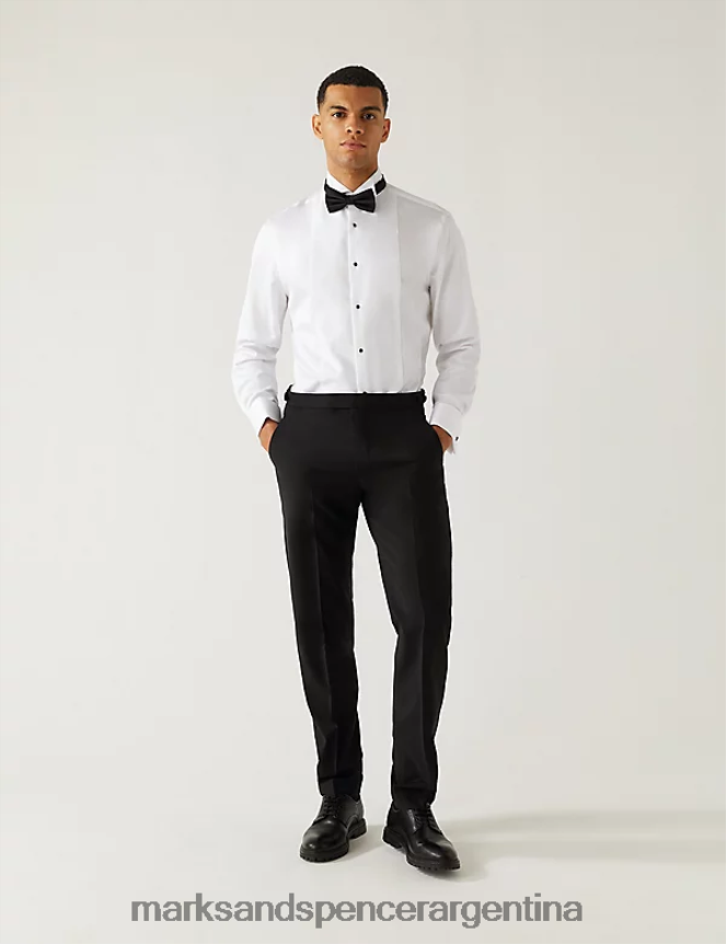 Marks & Spencer hombres lo último en pantalones de traje a medida ropa negro 46VL7064