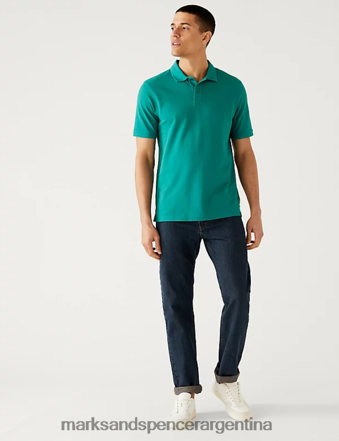 Marks & Spencer hombres polo de piqué de puro algodón ropa agua 46VL208