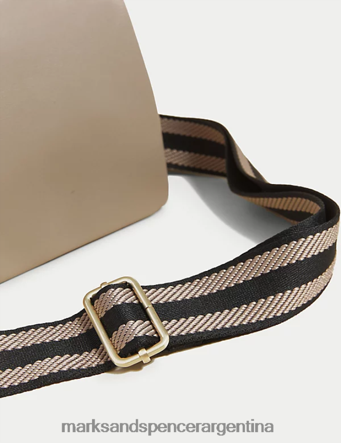 Marks & Spencer mujer bandolera tipo mensajero de piel sintética accesorios champiñón 46VL3074