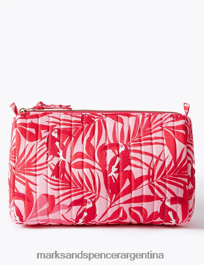 Marks & Spencer mujer neceser de maquillaje con estampado de tucán accesorios rojo 46VL3322