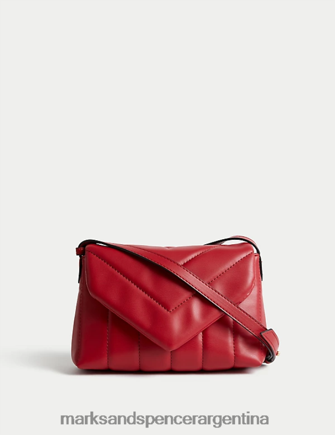 Marks & Spencer mujer bandolera mini acolchada accesorios rojo 46VL2382