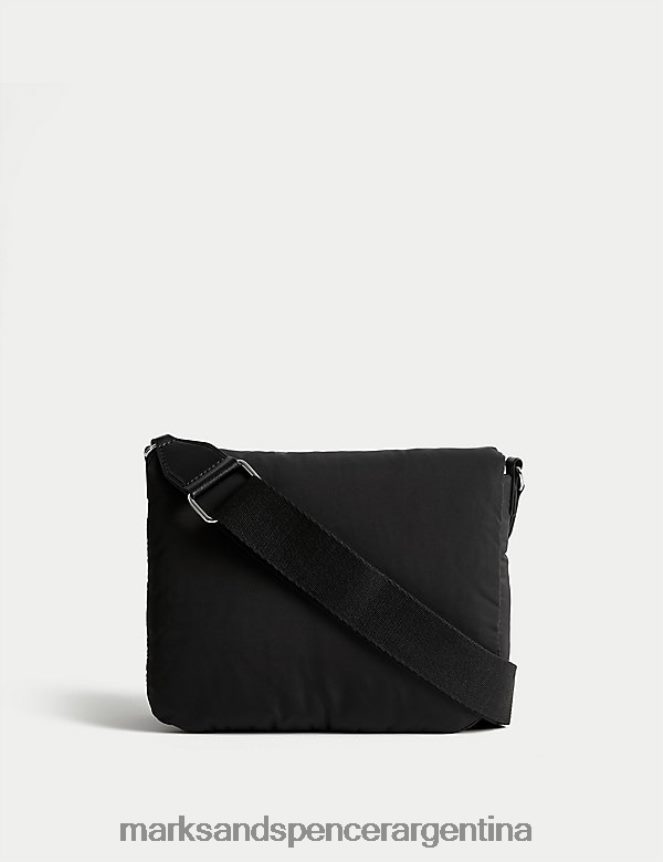 Marks & Spencer mujer bolsa para cadáveres cruz acolchada accesorios negro 46VL2878