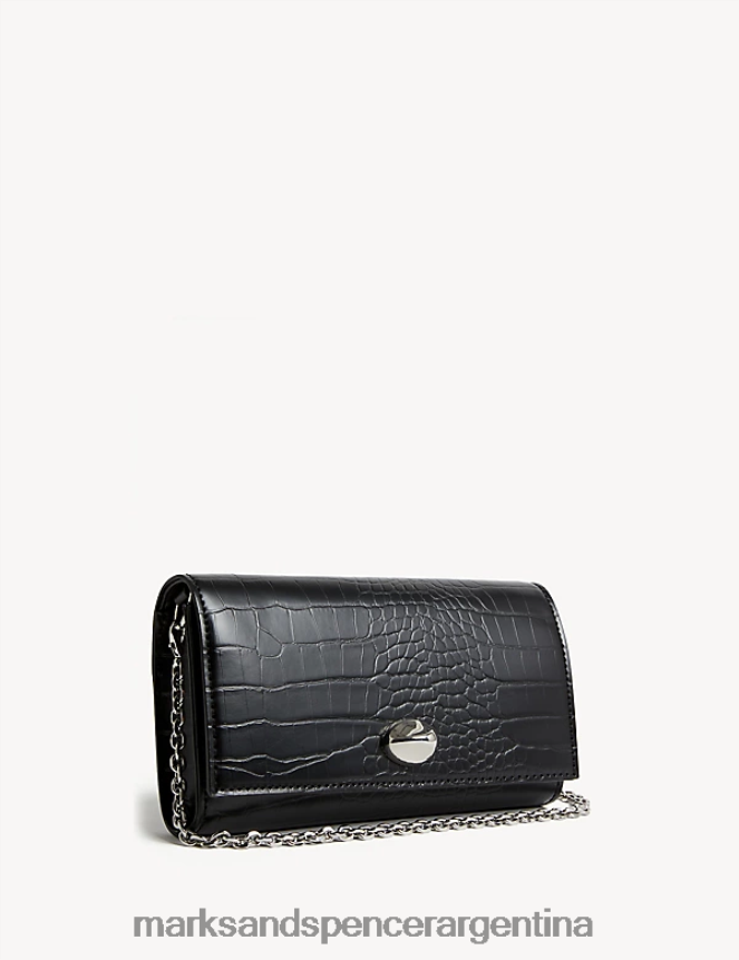 Marks & Spencer mujer embrague plegable accesorios negro 46VL2718