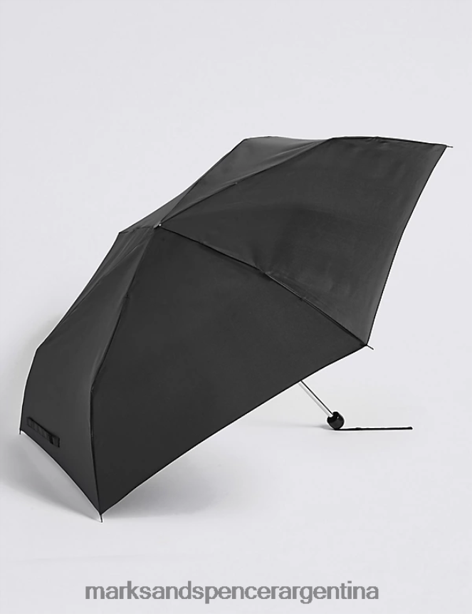 Marks & Spencer mujer paraguas compacto brillo accesorios negro 46VL2952