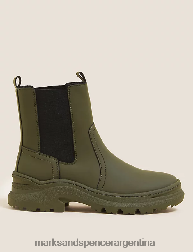 Marks & Spencer mujer botines chelsea gruesos calzado caqui 46VL1246