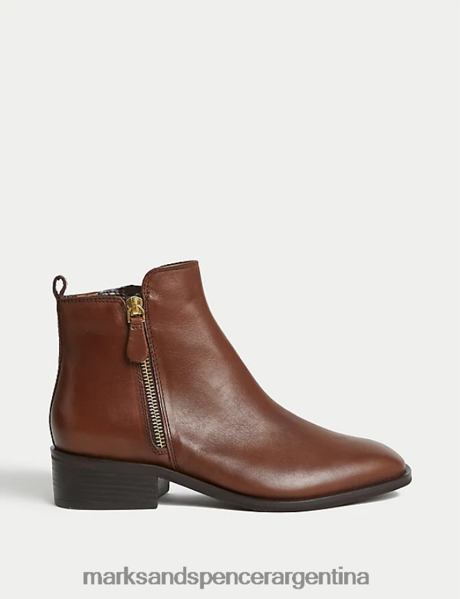 Marks & Spencer mujer botines de cuero calzado chocolate 46VL1468