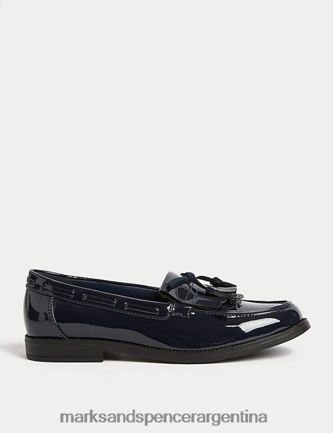 Marks & Spencer mujer mocasines con lazo y borlas de charol calzado Armada 46VL1176