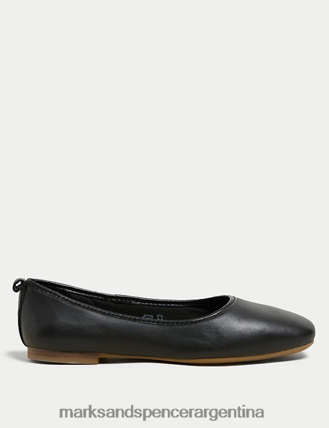 Marks & Spencer mujer bailarinas de cuero calzado negro 46VL530
