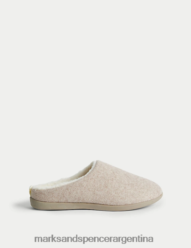 Marks & Spencer mujer pantuflas tipo mule con soporte secreto calzado mezcla natural 46VL1954