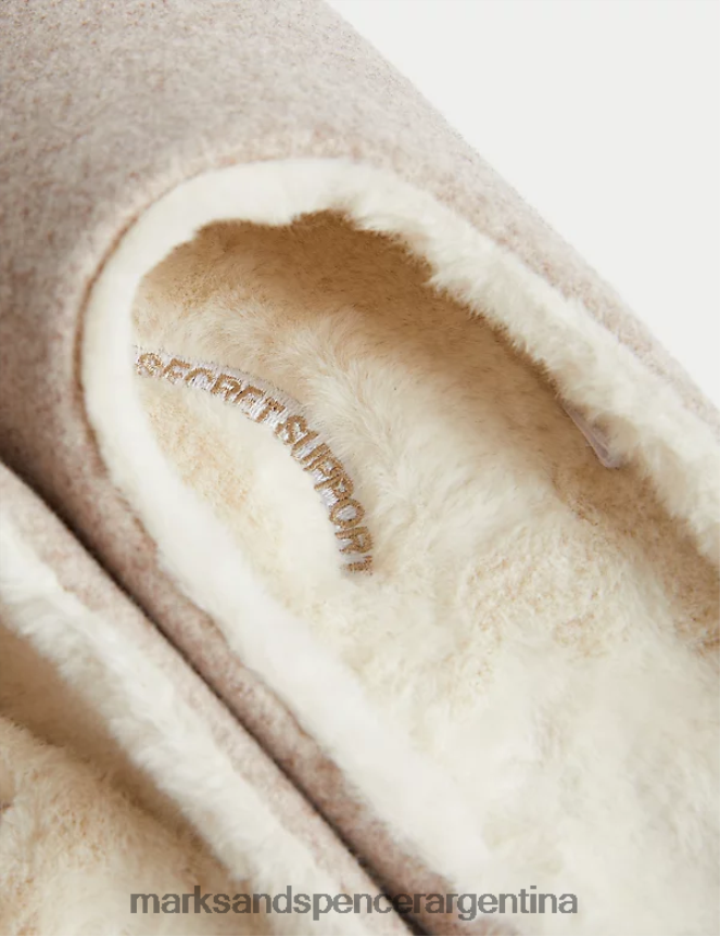 Marks & Spencer mujer pantuflas tipo mule con soporte secreto calzado mezcla natural 46VL1954