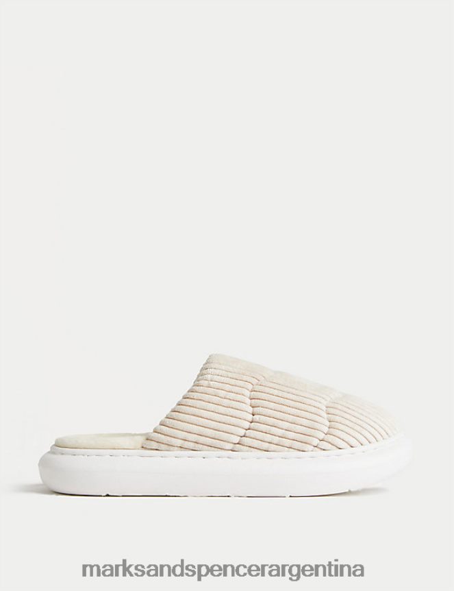 Marks & Spencer mujer zapatillas de mula calzado crema 46VL1934
