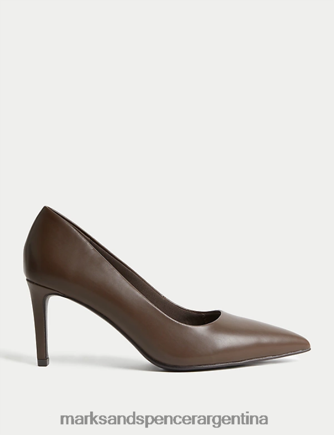 Marks & Spencer mujer zapatos de salón con tacón de aguja y punta calzado cuarzo rico 46VL1548