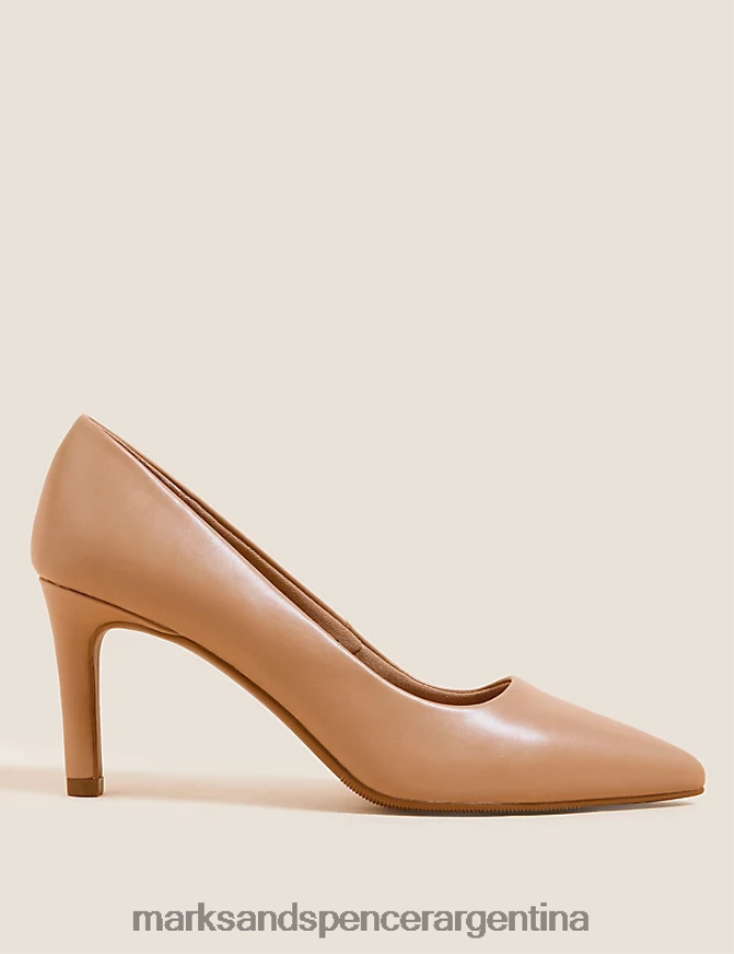 Marks & Spencer mujer zapatos de salón con tacón de aguja y punta calzado desnudo 46VL340
