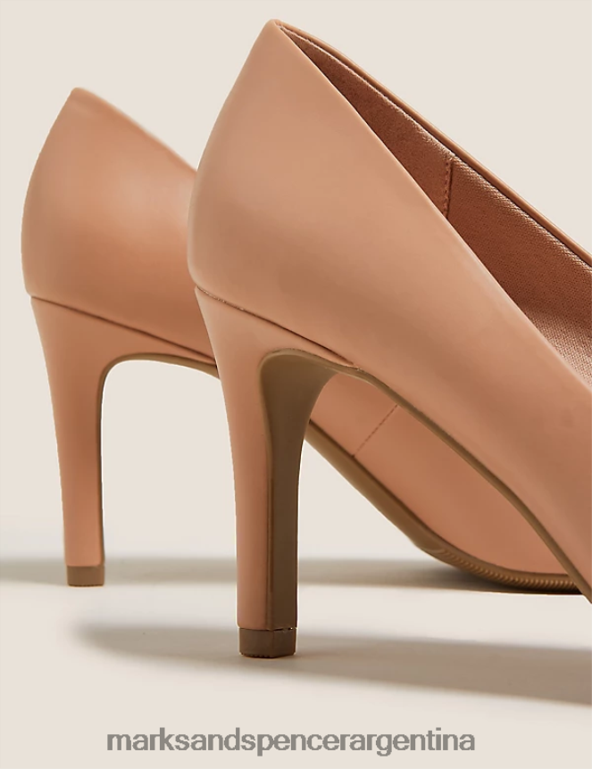 Marks & Spencer mujer zapatos de salón con tacón de aguja y punta calzado desnudo 46VL340
