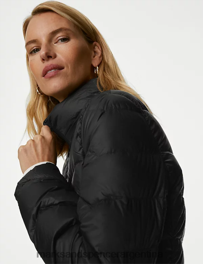 Marks & Spencer mujer abrigo acolchado de plumas y plumón ropa negro 46VL1516