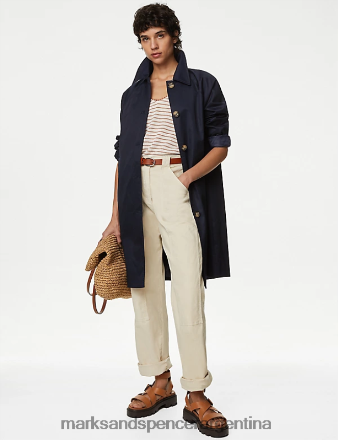 Marks & Spencer mujer abrigo de algodón rico en ropa de abrigo ropa Armada 46VL96