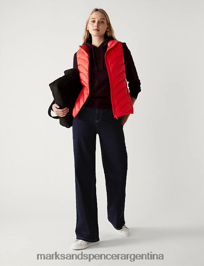Marks & Spencer mujer chaleco acolchado de plumas y plumón ropa fuego 46VL2400