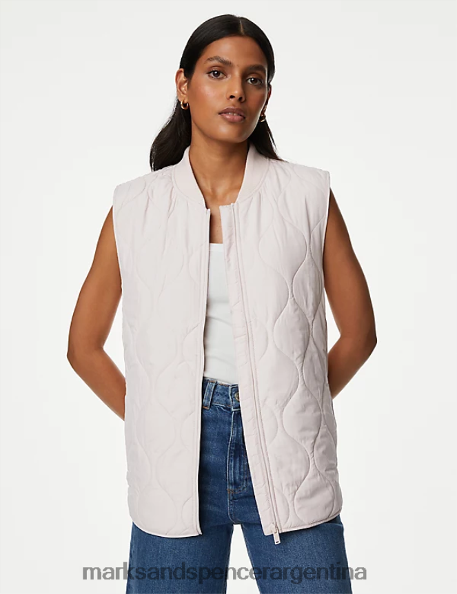 Marks & Spencer mujer chaleco acolchado ligero termocalentado reciclado ropa calicó 46VL2354