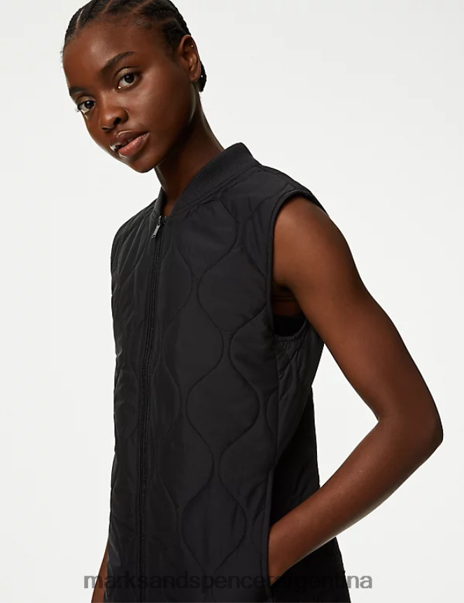 Marks & Spencer mujer chaleco acolchado ligero termocalentado reciclado ropa negro 46VL2022