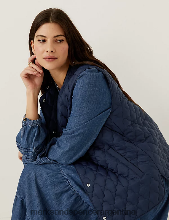 Marks & Spencer mujer chaleco acolchado ropa Armada 46VL2422