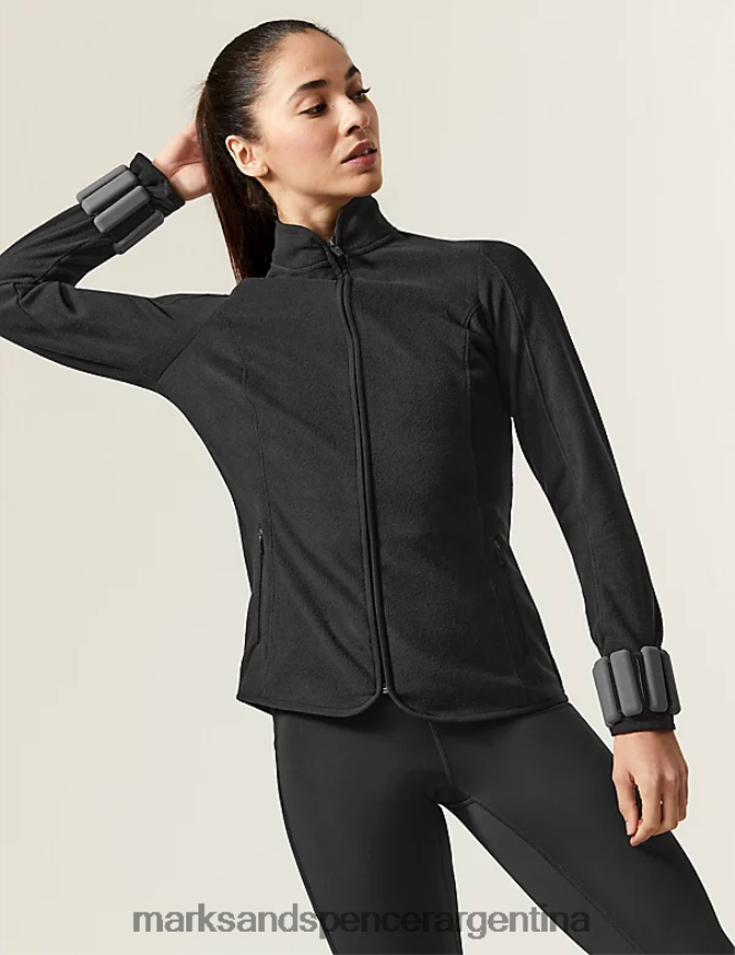 Marks & Spencer mujer polar con cuello alzado ropa negro 46VL2252