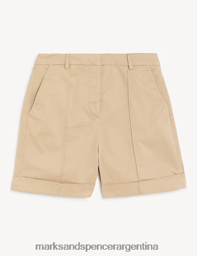 Marks & Spencer mujer pantalones cortos chinos ricos en algodón ropa piedra 46VL3098