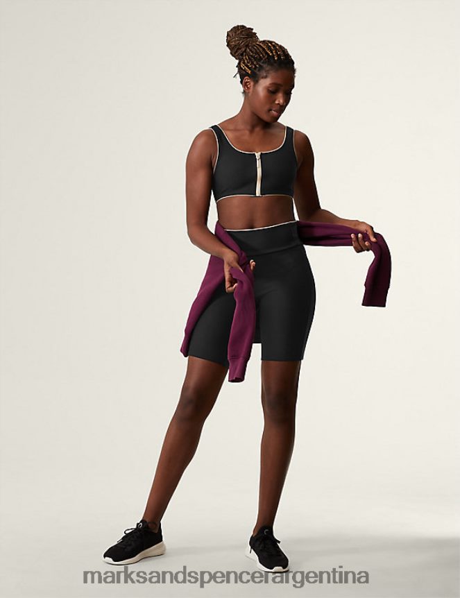 Marks & Spencer mujer shorts de baño largos ropa mezcla negra 46VL3182
