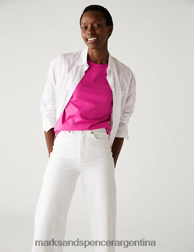 Marks & Spencer mujer Paquete de 5 camisetas de corte diario de puro algodón ropa multi 46VL2134