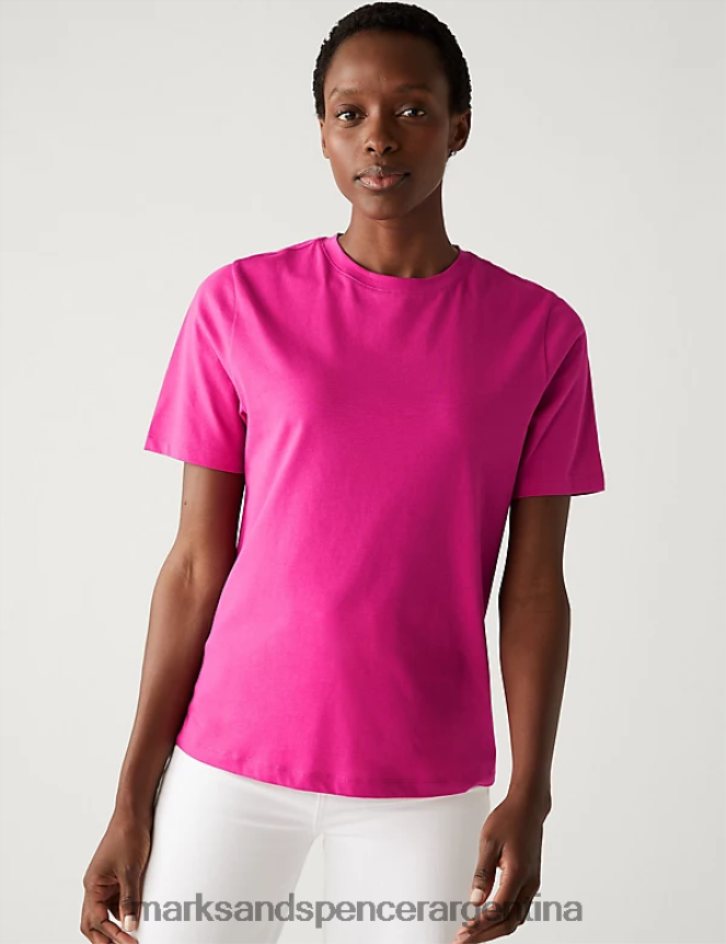 Marks & Spencer mujer Paquete de 5 camisetas de corte diario de puro algodón ropa multi 46VL2134