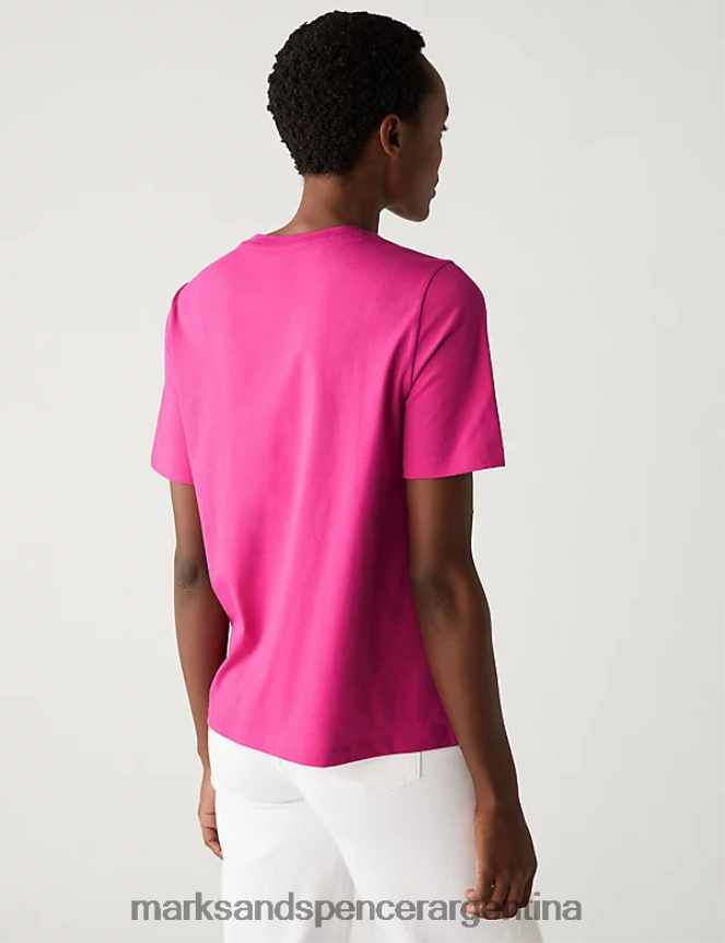 Marks & Spencer mujer Paquete de 5 camisetas de corte diario de puro algodón ropa multi 46VL2134