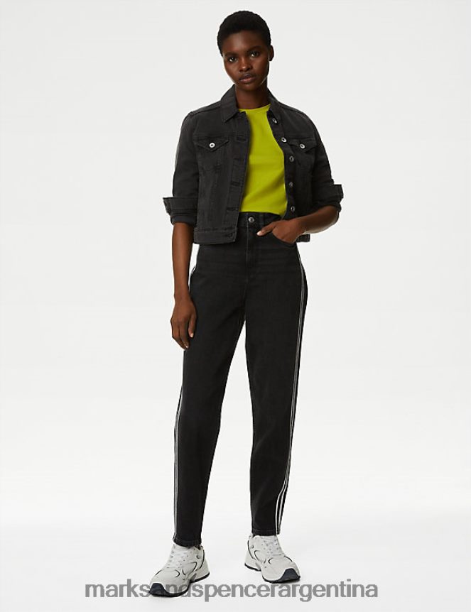 Marks & Spencer mujer camiseta de corte diario de puro algodón ropa lima brillante 46VL780