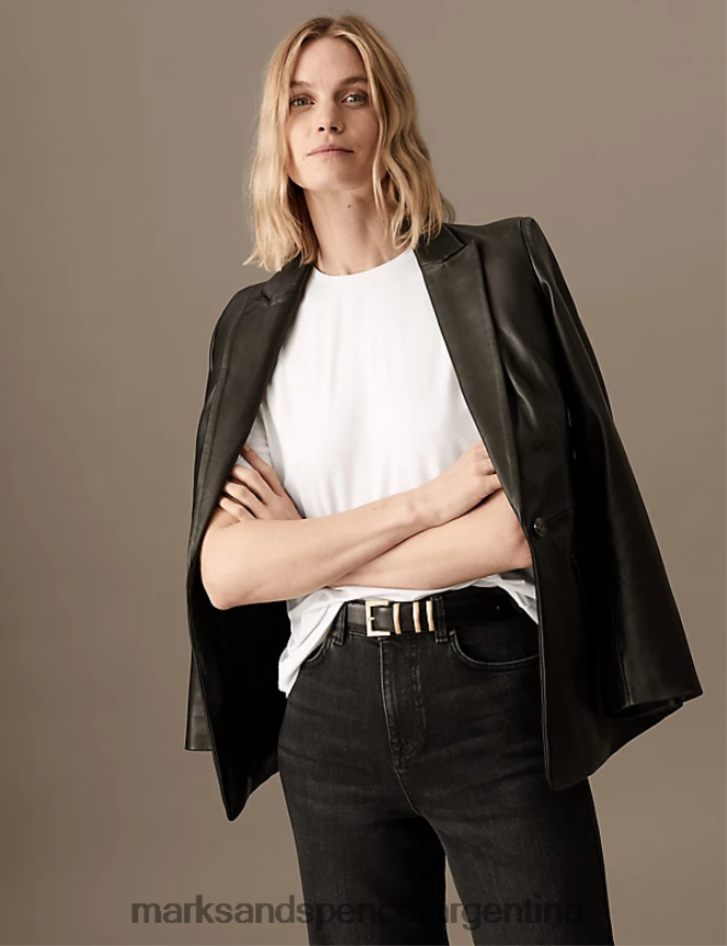 Marks & Spencer mujer camiseta de punto ropa blanco suave 46VL2186