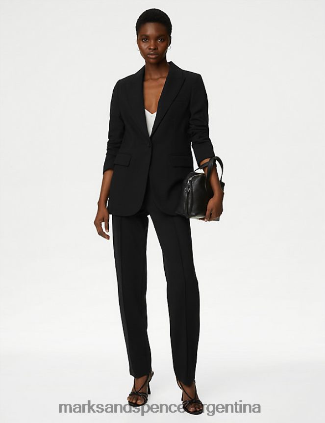 Marks & Spencer mujer blazer holgado con botonadura simple ropa negro 46VL438