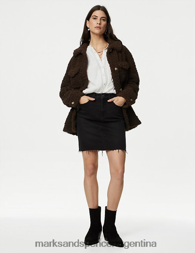 Marks & Spencer mujer minifalda vaquera ropa negro 46VL602