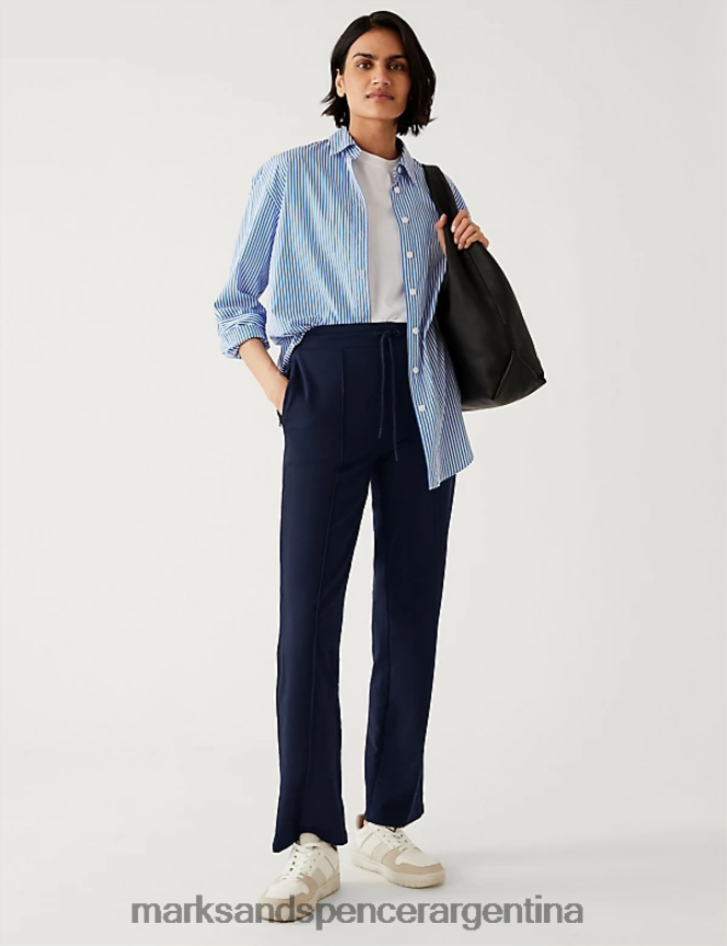 Marks & Spencer mujer joggers de punto con pernera recta ropa Armada 46VL1998