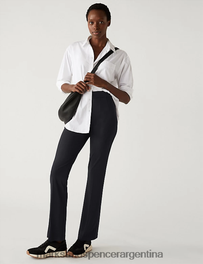 Marks & Spencer mujer pantalones acampanados de punto ropa negro 46VL1188