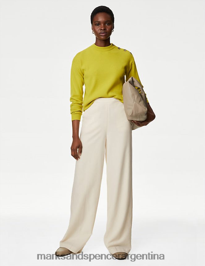 Marks & Spencer mujer pantalones anchos de lyocell ropa crudo 46VL144