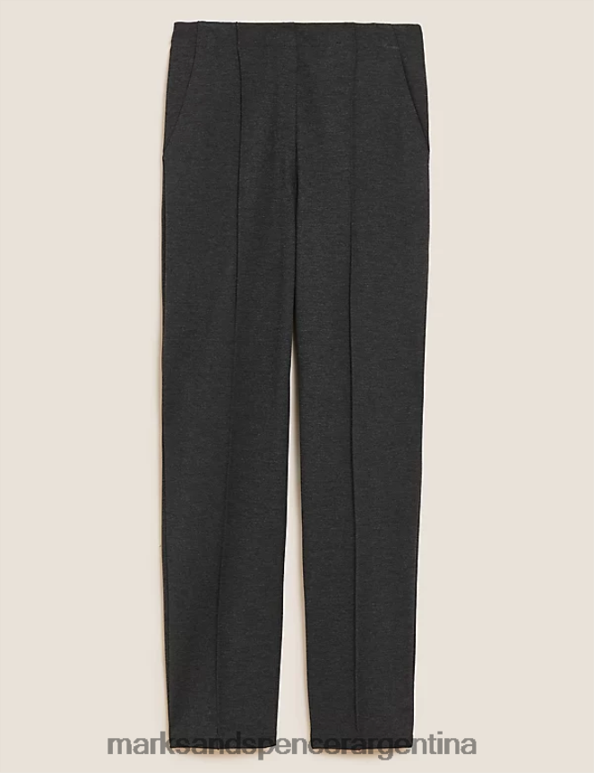Marks & Spencer mujer pantalones rectos de punto ropa carbón 46VL3314