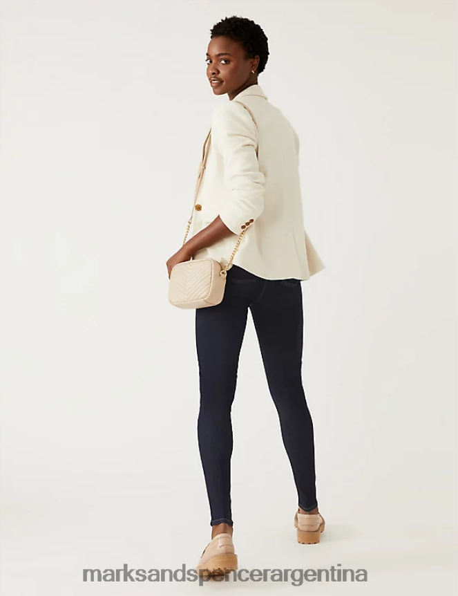 Marks & Spencer mujer jeans ajustados de talle alto muy suaves ivy ropa mezcla de índigo 46VL784