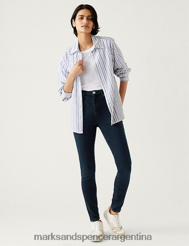 Marks & Spencer mujer jeans ajustados hiedra ropa azul negro 46VL3410